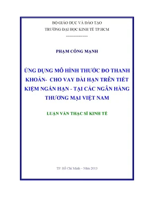 Mô Hình Thanh Khoản Cho Vay Dài Hạn Tại Ngân Hàng Việt Nam
