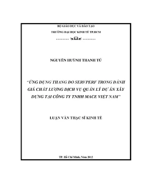 Đánh giá chất lượng dịch vụ quản lý dự án xây dựng