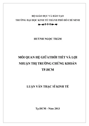 Thời tiết và lợi nhuận thị trường chứng khoán TP.HCM