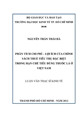 Phân tích chi phí lợi ích thuế thuốc lá tại Việt Nam