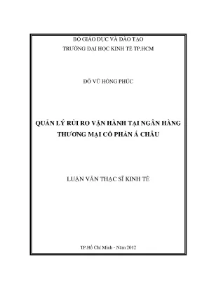 Quản lý rủi ro vận hành tại ngân hàng ACB
