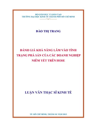 Đánh giá rủi ro phá sản doanh nghiệp niêm yết trên HOSE