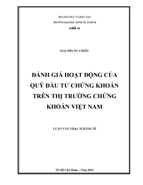 Đánh giá quỹ đầu tư chứng khoán tại Việt Nam