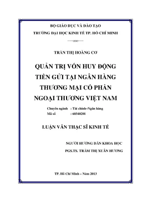 Quản trị vốn huy động tiền gửi tại ngân hàng TMCP