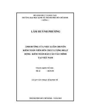 Ảnh hưởng luân chuyển kiểm toán viên đến chất lượng kiểm