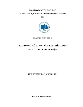 Tác động đòn bẩy tài chính đến đầu tư doanh nghiệp