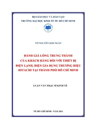 Đánh giá lòng trung thành khách hàng với Hitachi tại TP.HCM