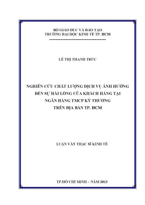 Nghiên cứu chất lượng dịch vụ ảnh hưởng đến sự hài lòng