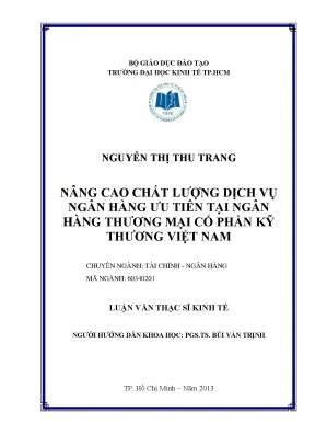 Nâng cao chất lượng dịch vụ ngân hàng ưu tiên