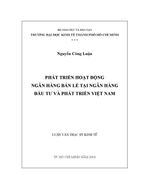 Phát triển ngân hàng bán lẻ tại BIDV hiệu quả