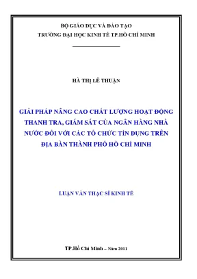 Nâng cao chất lượng thanh tra ngân hàng tại TP.HCM