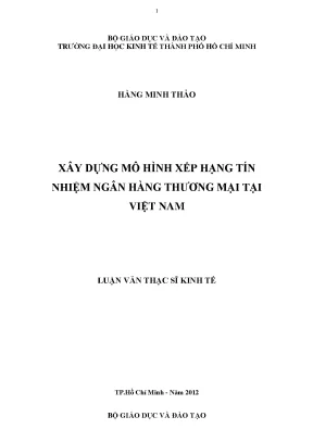 Mô hình xếp hạng tín nhiệm ngân hàng tại Việt Nam