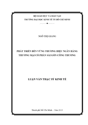 Phát triển bền vững thương hiệu ngân hàng Saigonbank