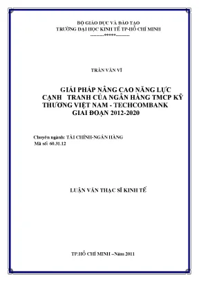 Giải pháp nâng cao năng lực cạnh tranh của Techcombank
