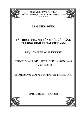 Tác động của nợ công đến tăng trưởng kinh tế Việt Nam