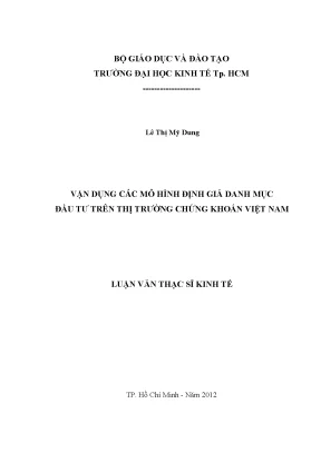 Mô hình định giá danh mục đầu tư trên thị trường chứng