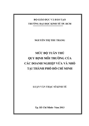 Tuân thủ quy định môi trường của SMEs tại TP.HCM