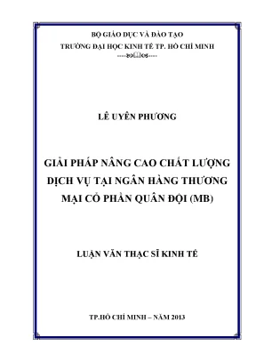 Nâng cao chất lượng dịch vụ ngân hàng MB