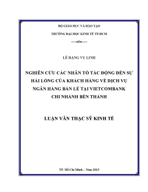 Nhân tố ảnh hưởng đến sự hài lòng khách hàng Vietcombank