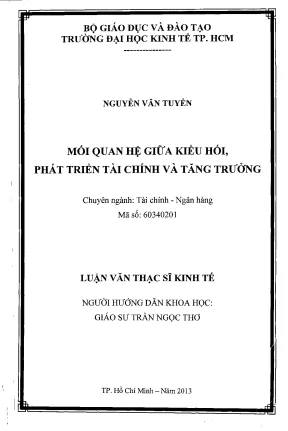 Mối quan hệ kiều hối và tăng trưởng tài chính
