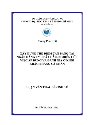 Thẻ điểm cân bằng tại ngân hàng ACB cho khách hàng cá nhân