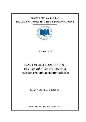 Nâng cao chất lượng tín dụng ngân hàng tại TP.HCM