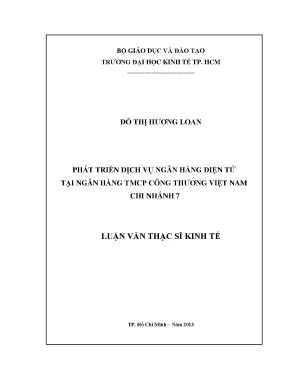 Phát triển dịch vụ ngân hàng điện tử tại Vietinbank CN7