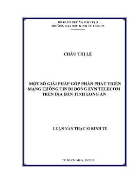 Giải pháp phát triển mạng di động EVN Telecom Long An