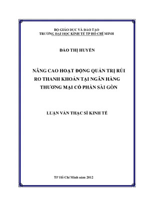 Quản trị rủi ro thanh khoản tại ngân hàng Sài Gòn