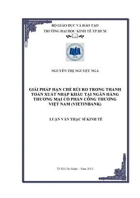 Giải pháp hạn chế rủi ro thanh toán xuất nhập khẩu