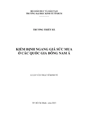 Kiểm định ngang giá sức mua tại Đông Nam Á
