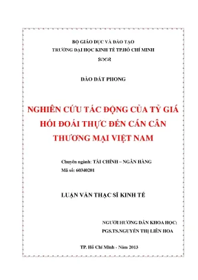 Tác động tỷ giá hối đoái đến thương mại Việt Nam