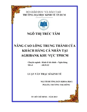 Nâng cao lòng trung thành khách hàng tại Agribank