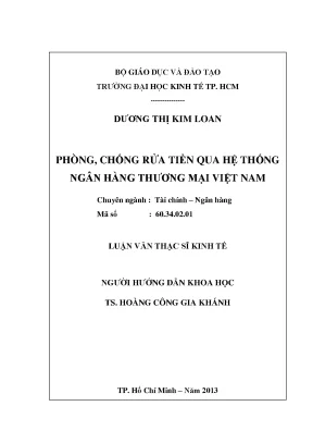 Phòng Chống Rửa Tiền Ngân Hàng Thương Mại Việt Nam