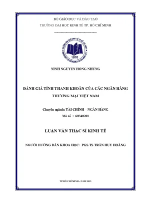 Đánh giá tính thanh khoản ngân hàng thương mại Việt Nam