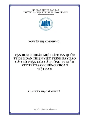 Hoàn thiện báo cáo bộ phận theo chuẩn mực quốc tế