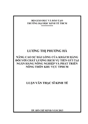 Nâng cao sự hài lòng khách hàng dịch vụ tiền gửi