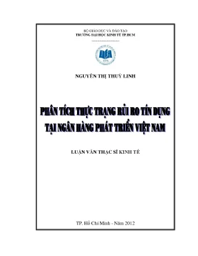 Phân tích rủi ro tín dụng tại Ngân hàng Phát triển Việt Nam