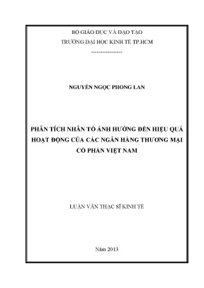 Phân tích nhân tố ảnh hưởng hiệu quả ngân hàng TMCP Việt Nam