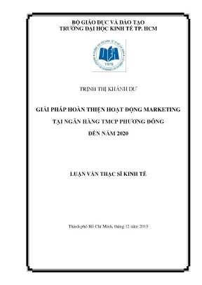 Giải pháp marketing ngân hàng Phương Đông đến 2020