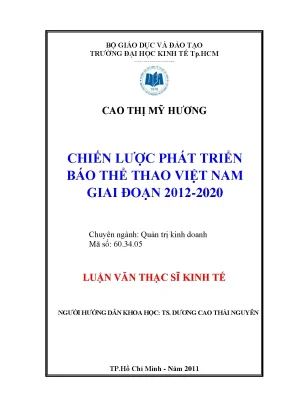 Chiến lược phát triển báo thể thao Việt Nam 2012-2020