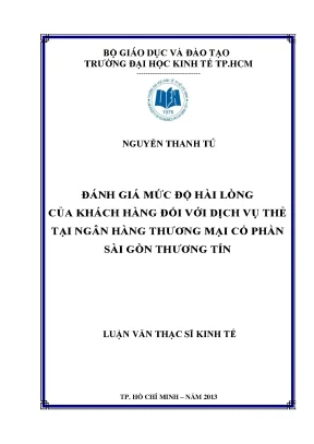 Đánh giá mức độ hài lòng khách hàng dịch vụ thẻ Sacombank