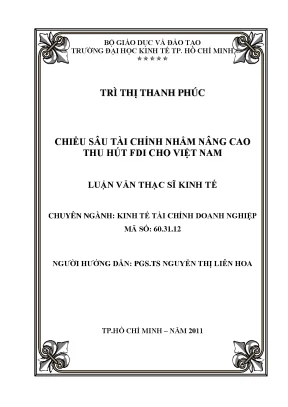Nâng cao thu hút FDI qua chiều sâu tài chính Việt Nam