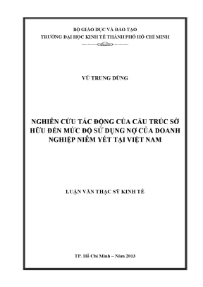 Tác động cấu trúc sở hữu đến sử dụng nợ doanh nghiệp