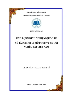 Tài chính vi mô cho người nghèo tại Việt Nam