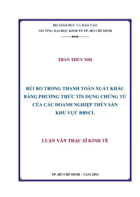 Rủi ro thanh toán xuất khẩu thủy sản qua tín dụng chứng từ