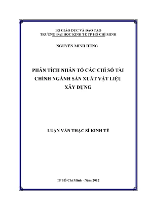 Phân Tích Nhân Tố Tài Chính Ngành Vật Liệu Xây Dựng