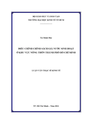 Chính sách giá nước sinh hoạt nông thôn TP.HCM
