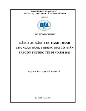 Nâng cao năng lực cạnh tranh của Sacombank đến 2020