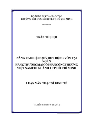 Nâng cao hiệu quả huy động vốn tại Vietinbank